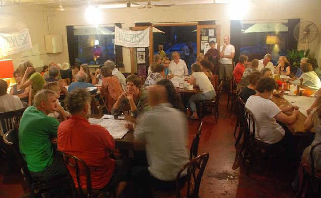 Transition Bellingen’s recent World Cafe attracted a record number of people, all keen to exchange ideas about the community’s future resilience. Transition Bellingen’s recent World Cafe attracted a record number of people, all keen to exchange ideas about the community’s future resilience.